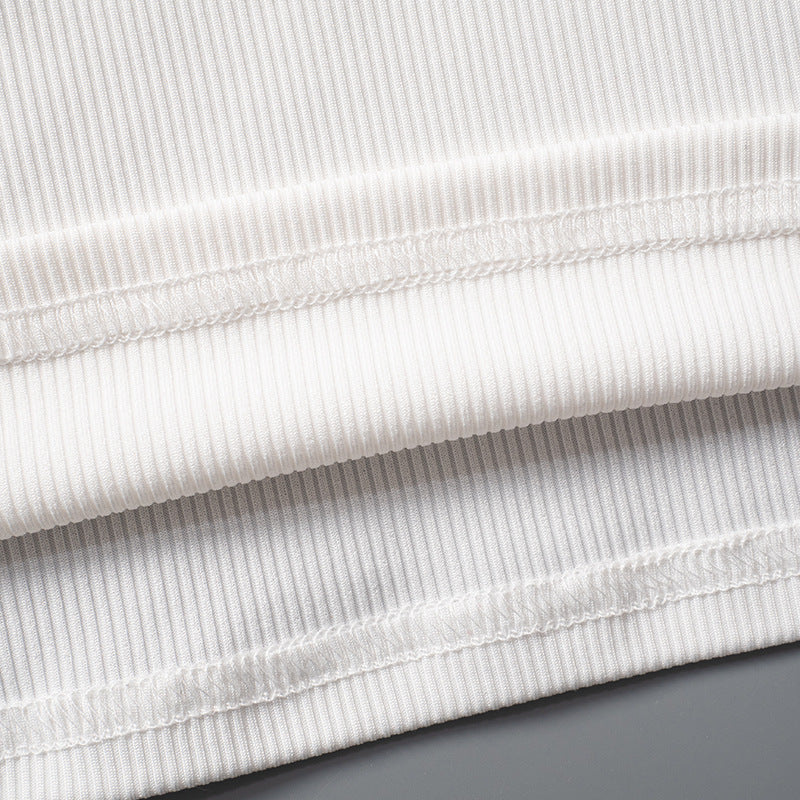 ESSENTIAL V NECK RIBBED TANK TOP