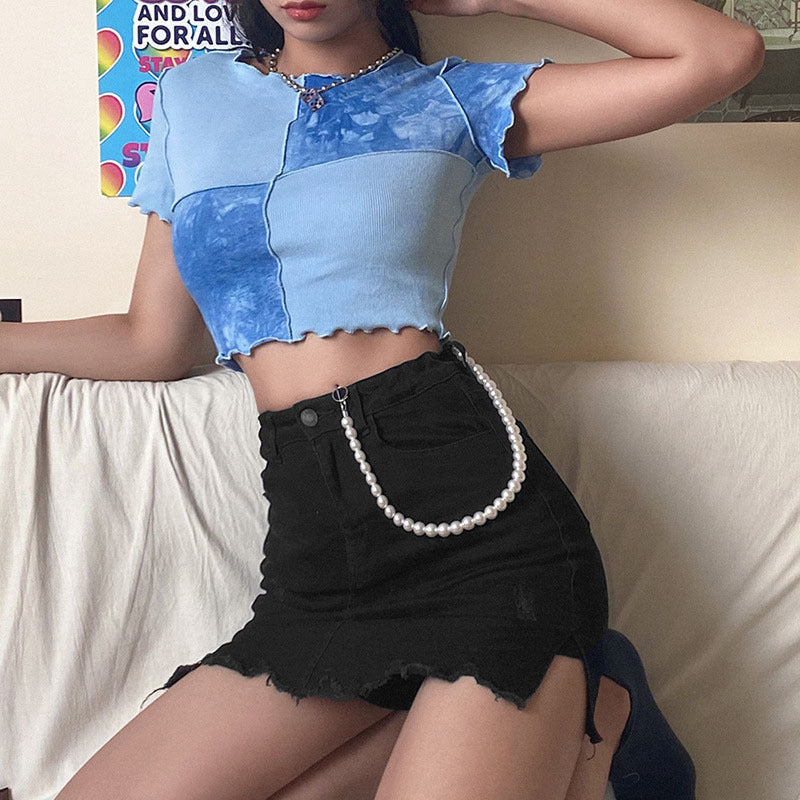 COSMIC HAZE PATCH CROP TOP