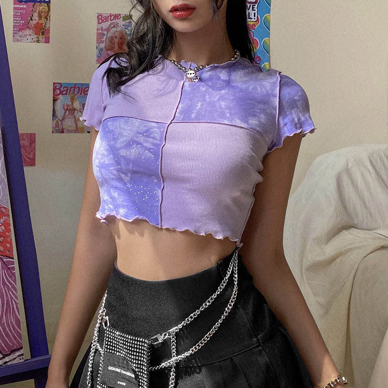 COSMIC HAZE PATCH CROP TOP