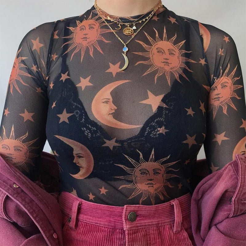 CELESTIAL GLOW MESH TOP