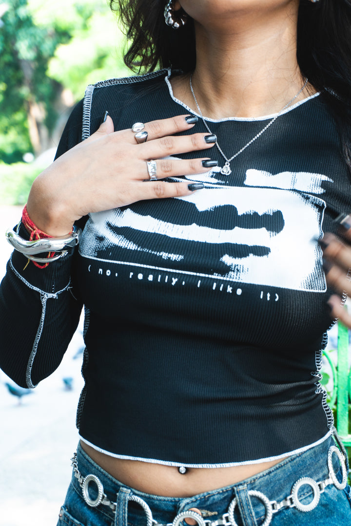 BITE ME LONG SLEEVE TOP