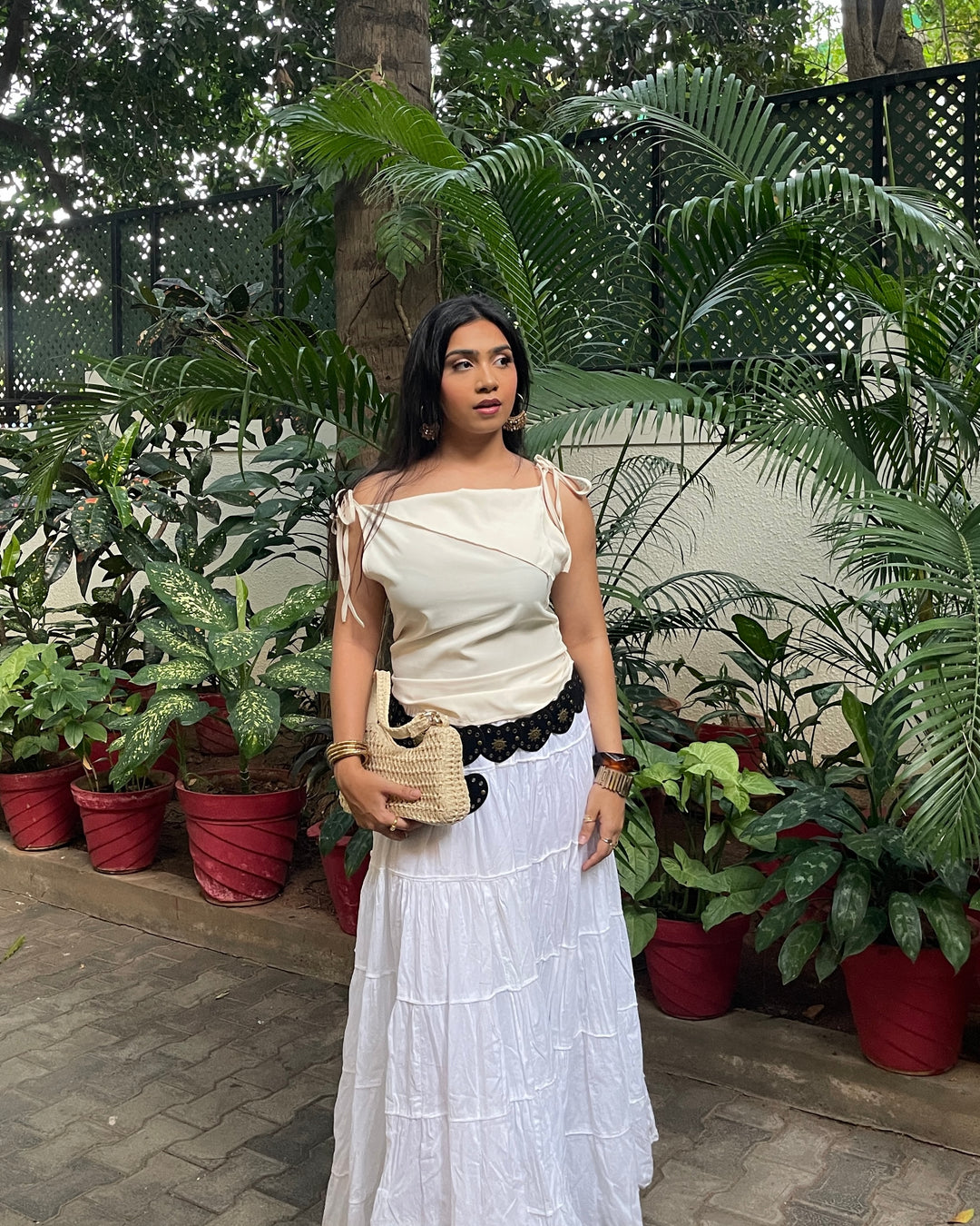 THE NOIR DRAPE OFF SHOULDER TOP