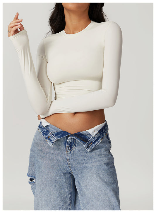 ESSENTIAL LONG SLEEVE WHITE TOP