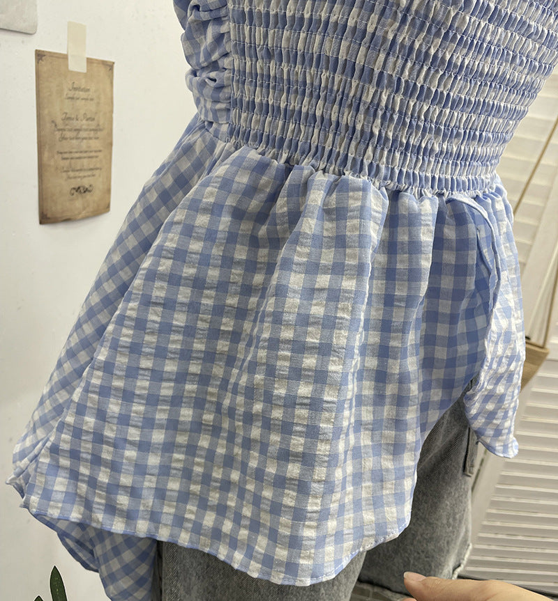 PASTEL PICNIC GHINGHAM TOP