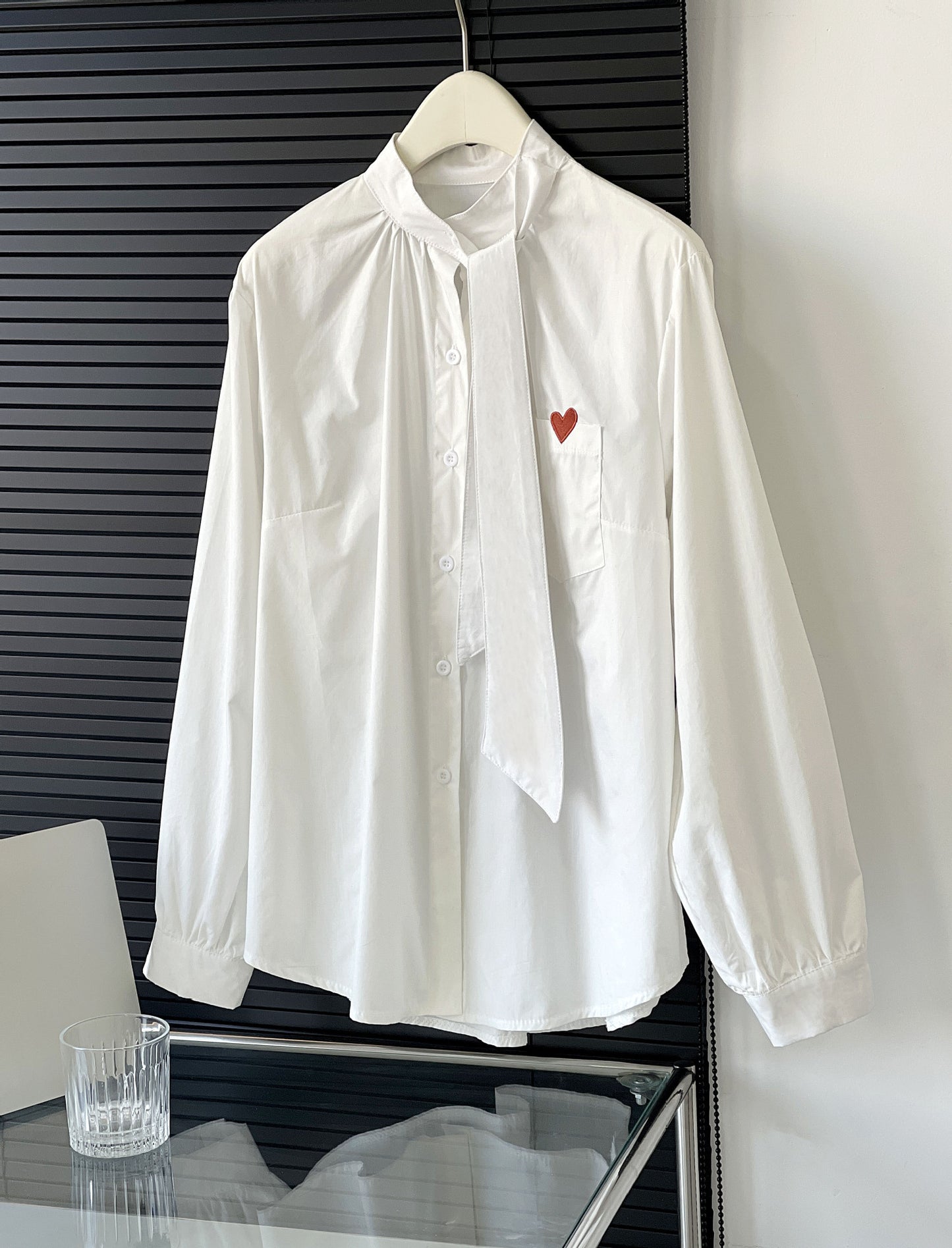 MON AMOUR TIE NECK SHIRT