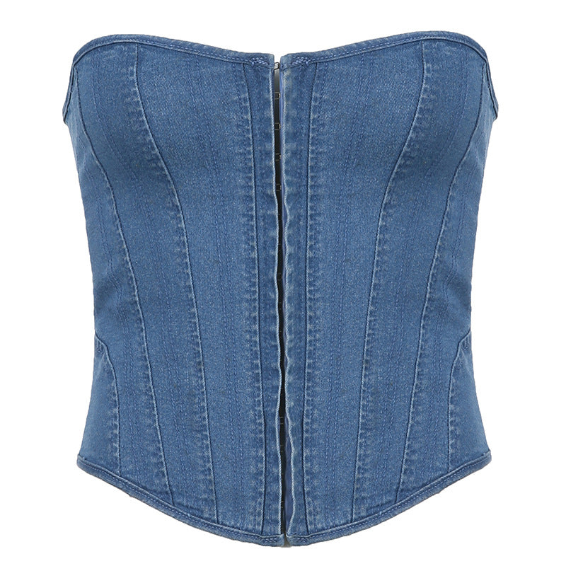 STRETCHABLE DENIM CORSET