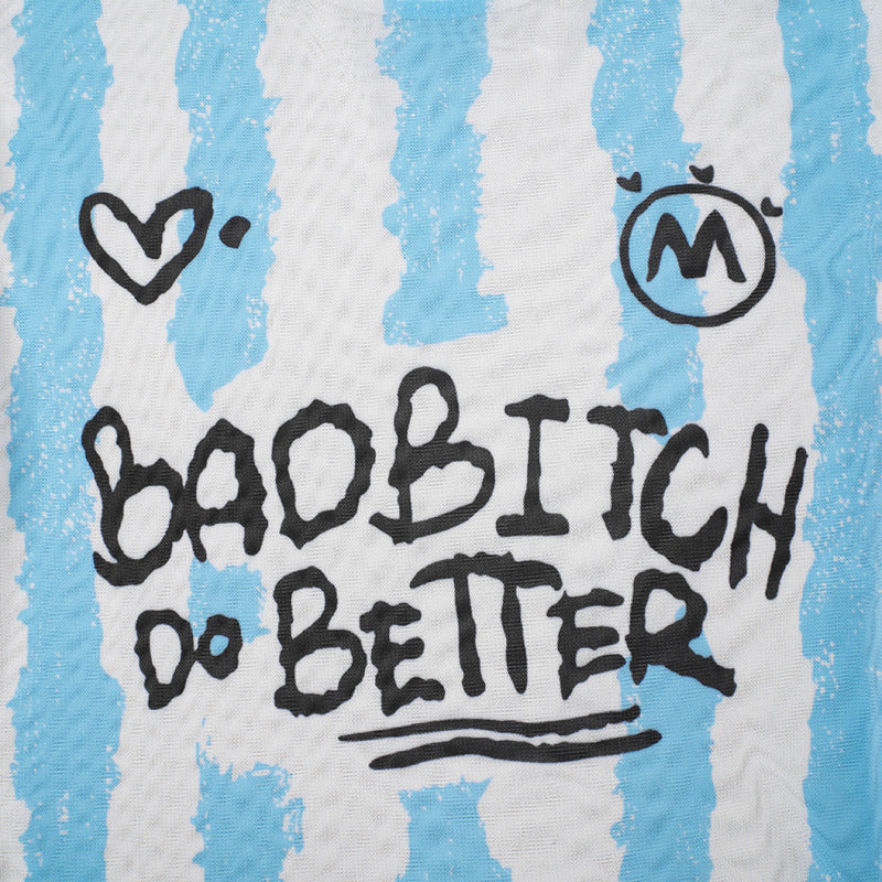 BADDIE ENERGY MESH BABY TEE
