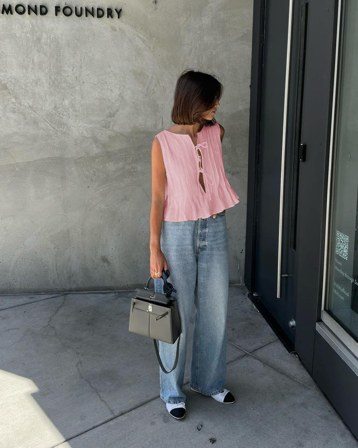 LINEN PETAL TIE TOP (PRE-ORDER)