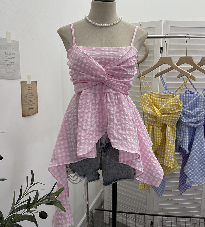PASTEL PICNIC GHINGHAM TOP