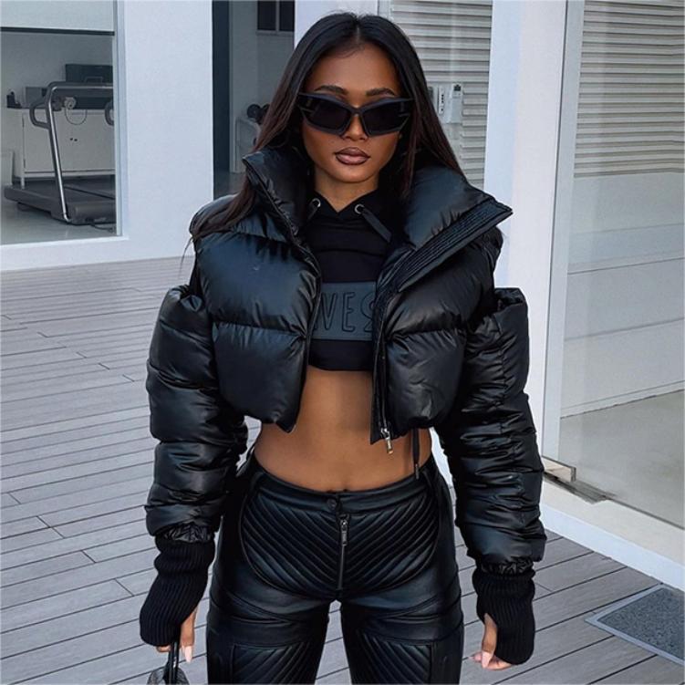CONVERTIBLE HIGH NECK PUFFER JACKET