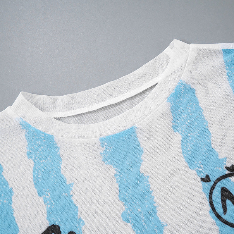 BADDIE ENERGY MESH BABY TEE