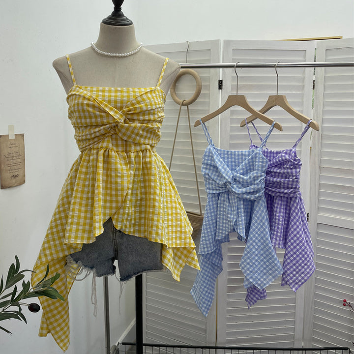 PASTEL PICNIC GHINGHAM TOP