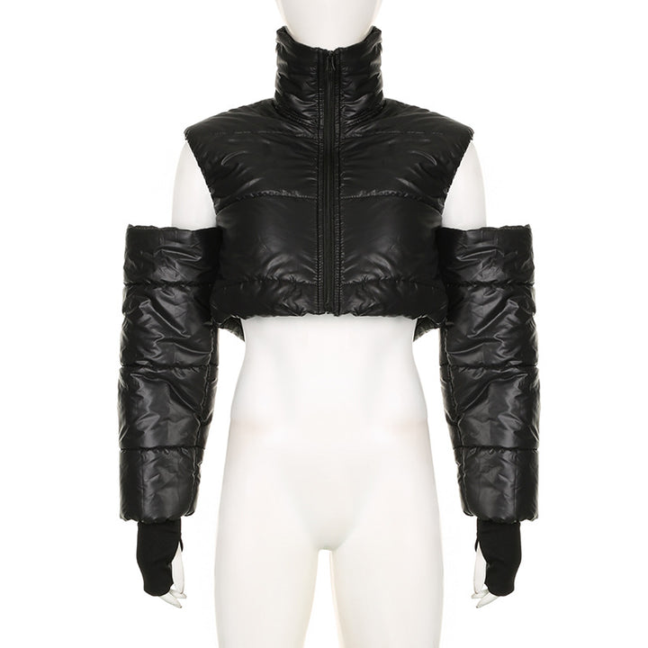 CONVERTIBLE HIGH NECK PUFFER JACKET