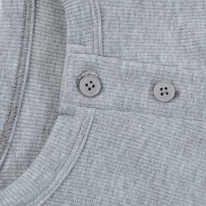 STAPLE RIBBED BUTTON UP TANK TOP