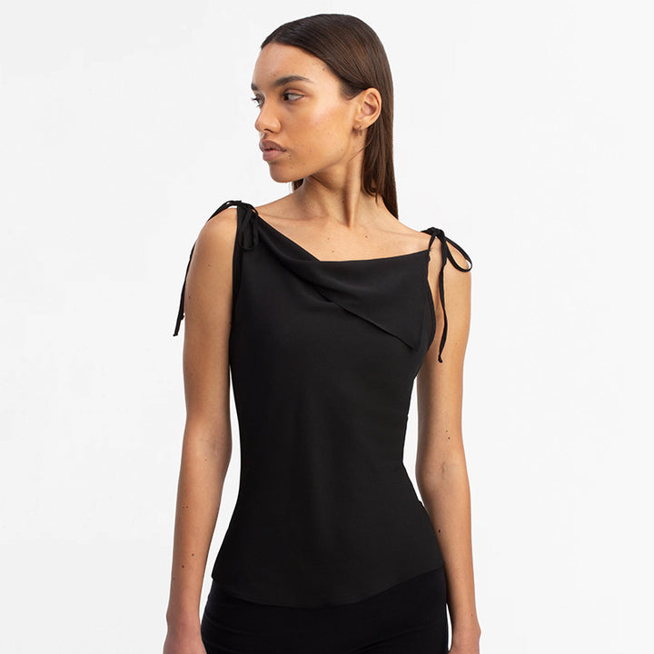 THE NOIR DRAPE OFF SHOULDER TOP