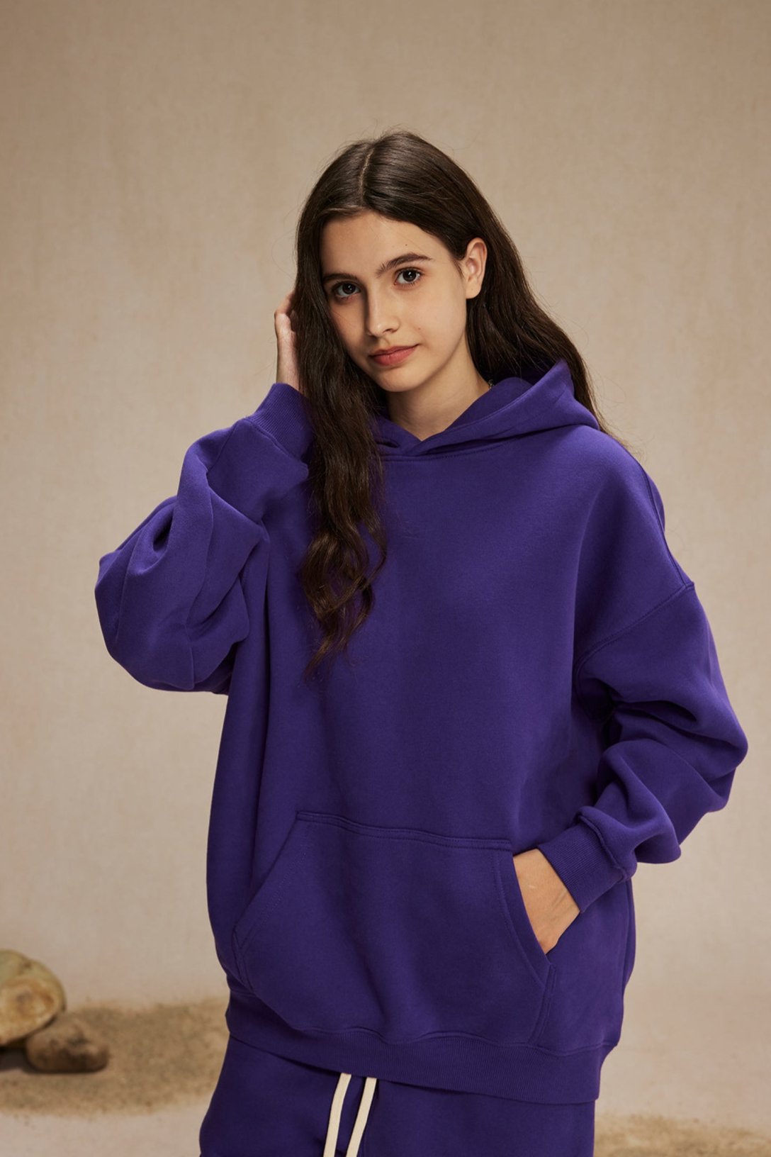 UNISEX OVERSIZED PURPLE HOODIE