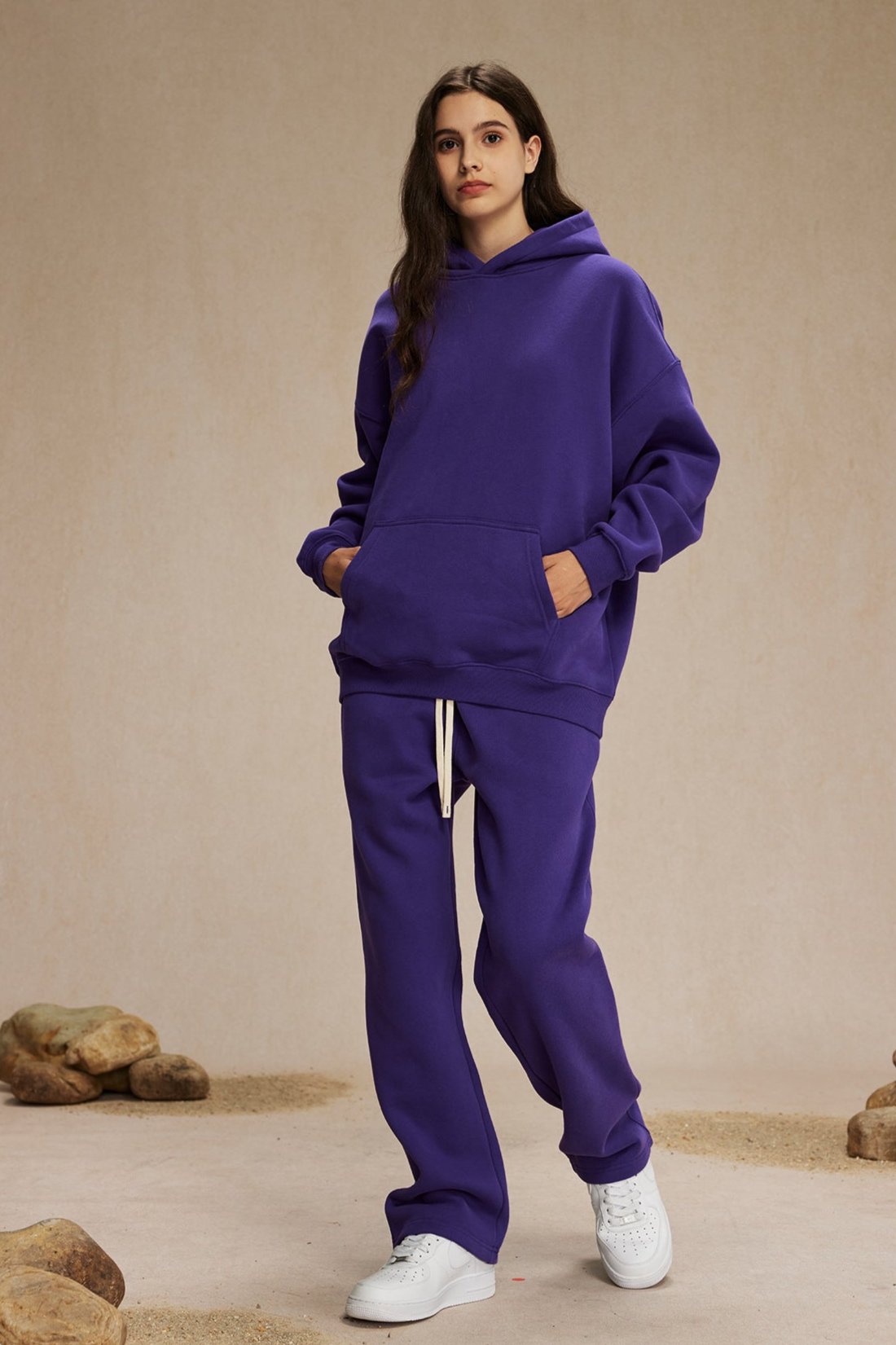 UNISEX OVERSIZED PURPLE HOODIE