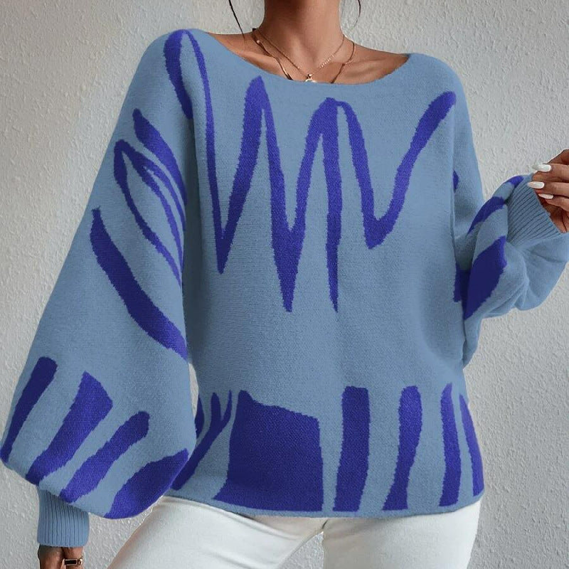 GEO LANTERN SLEEVE PULLOVER