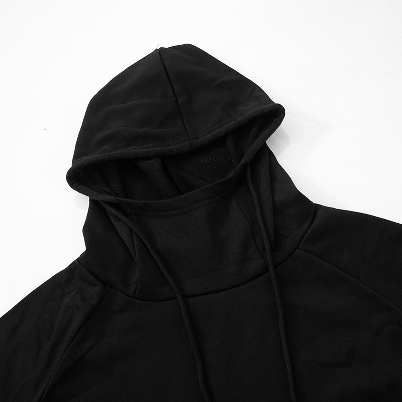 DOUBLE LAYERED CROPPED HOODIE