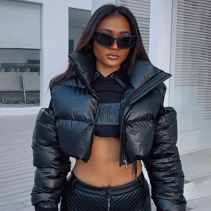 CONVERTIBLE HIGH NECK PUFFER JACKET