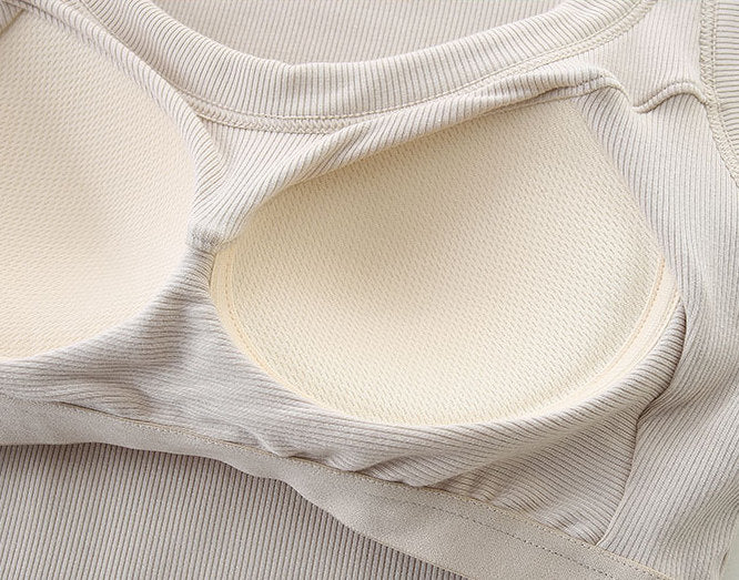 ELVA RIBBED BUILT IN BRA TANK TOP