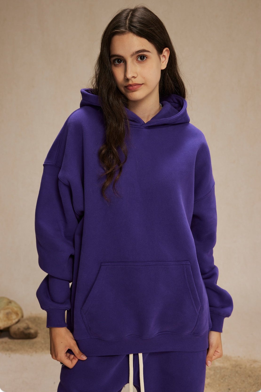 UNISEX OVERSIZED PURPLE HOODIE