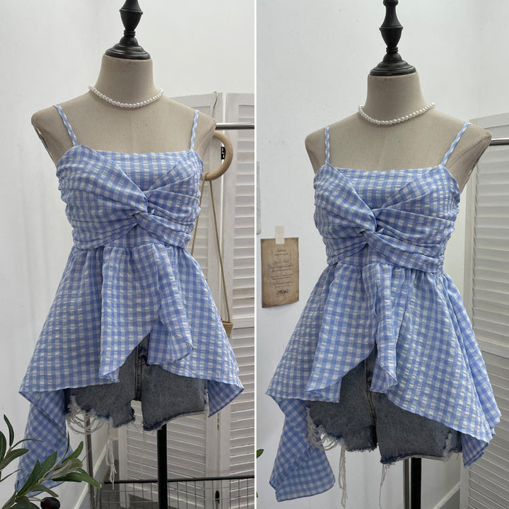 PASTEL PICNIC GHINGHAM TOP