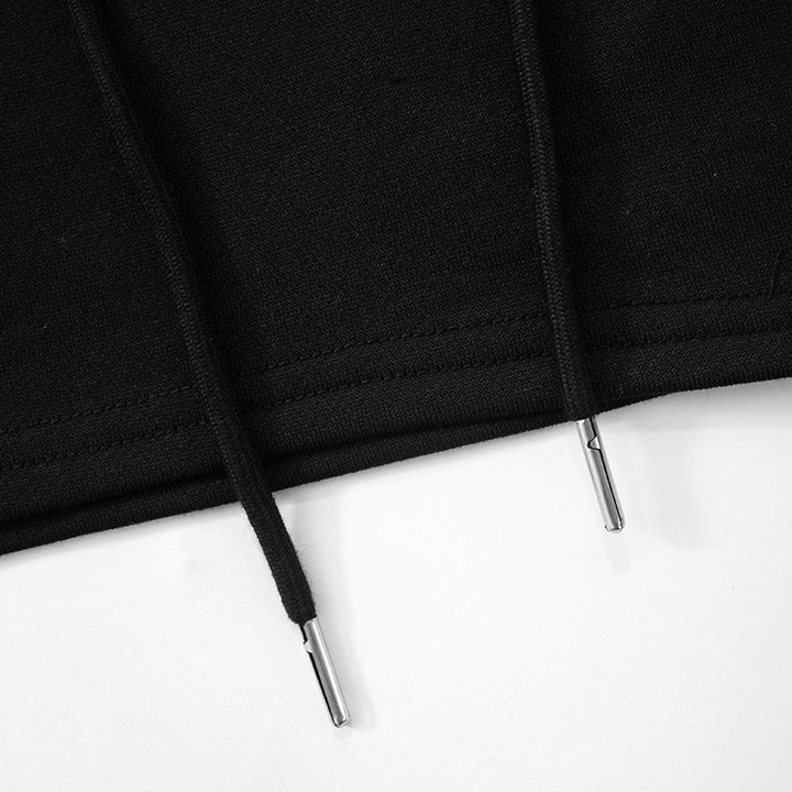 DOUBLE LAYERED CROPPED HOODIE