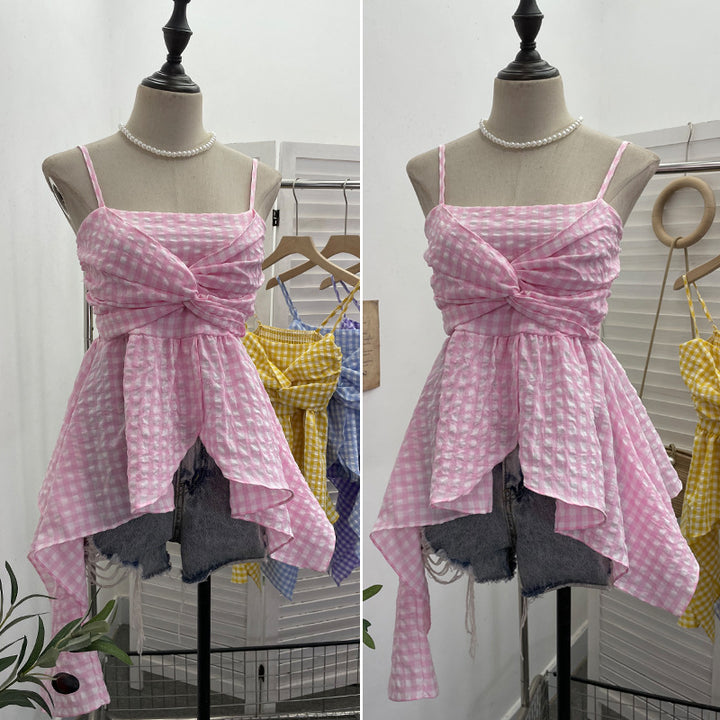 PASTEL PICNIC GHINGHAM TOP