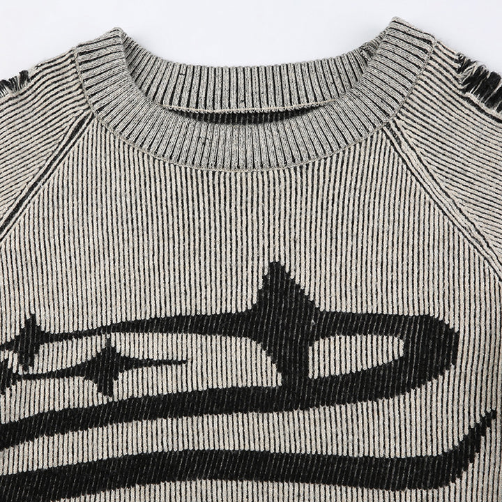 GRUNGE KNIT LONG SLEEVE TOP
