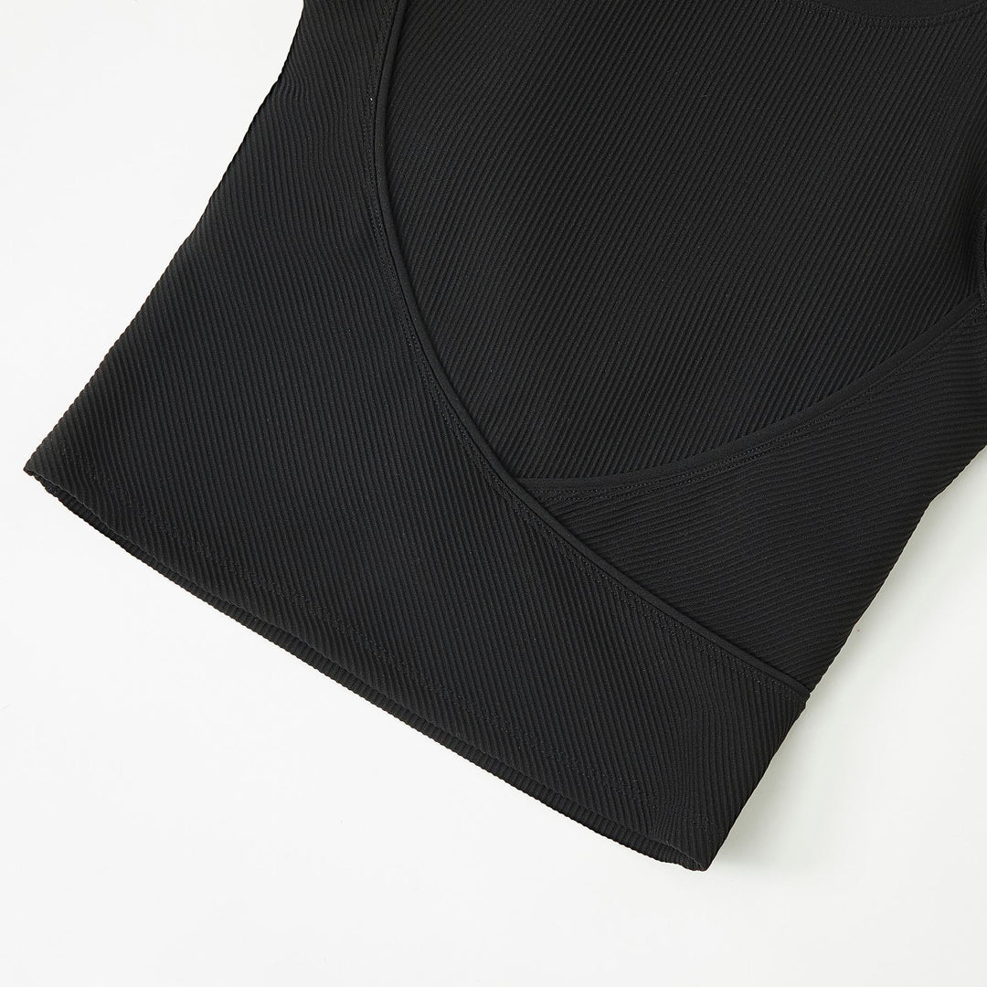 LUNA RIBBED BUILT IN BRA TANK TOP
