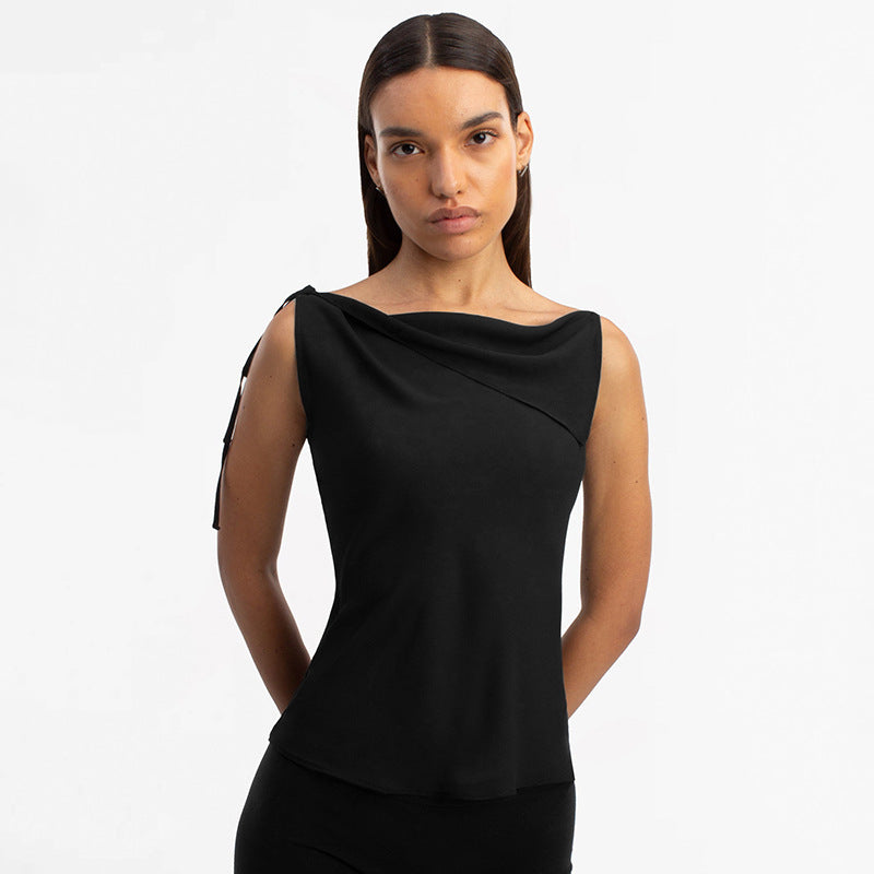 THE NOIR DRAPE OFF SHOULDER TOP