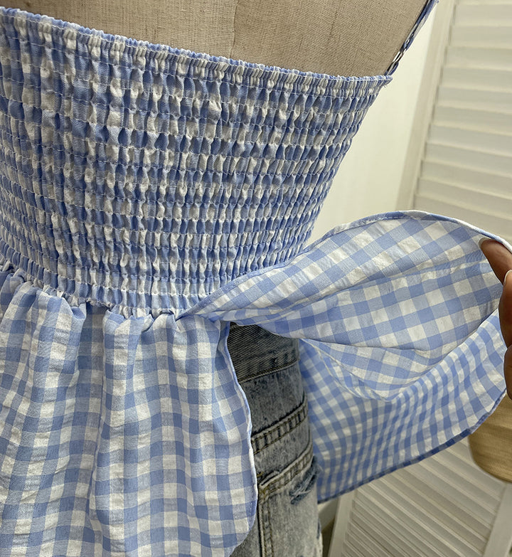 PASTEL PICNIC GHINGHAM TOP