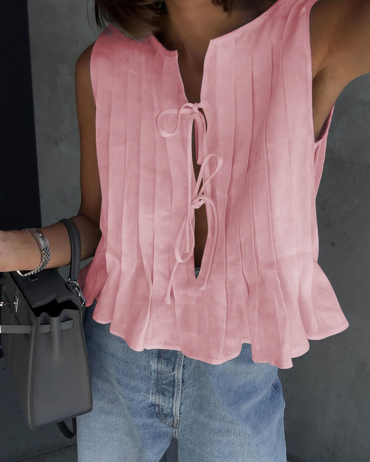 LINEN PETAL TIE TOP (PRE-ORDER)