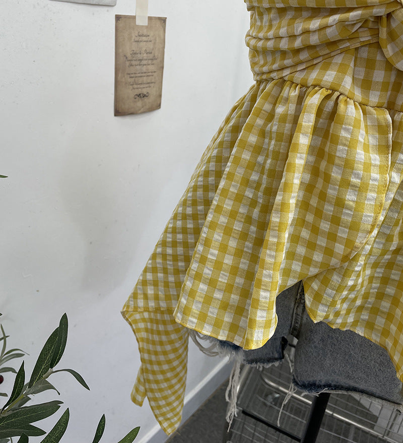 PASTEL PICNIC GHINGHAM TOP