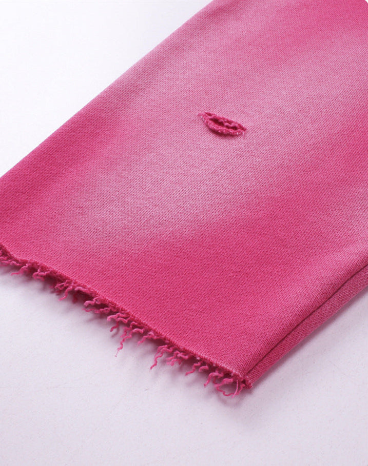 DISTRESSED BOXY FIT HOODIE