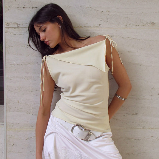 THE NOIR DRAPE OFF SHOULDER TOP