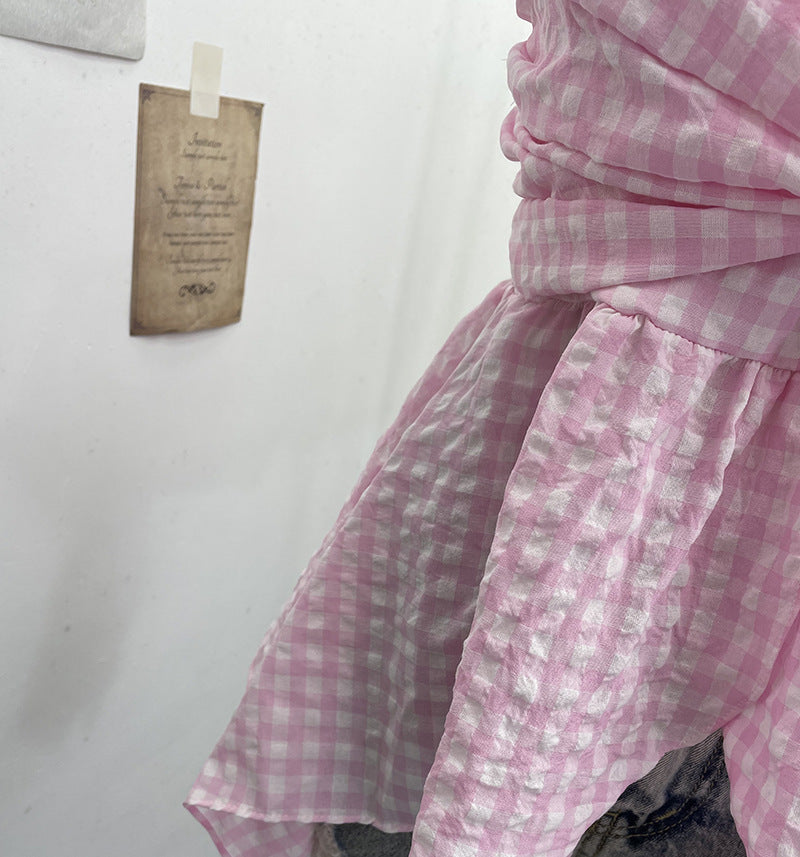 PASTEL PICNIC GHINGHAM TOP