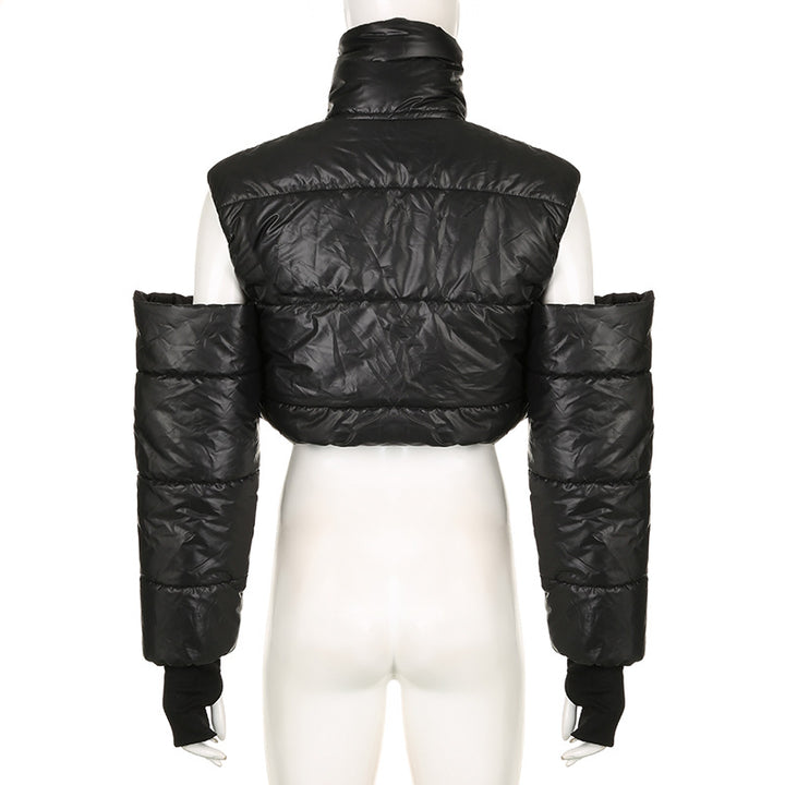 CONVERTIBLE HIGH NECK PUFFER JACKET