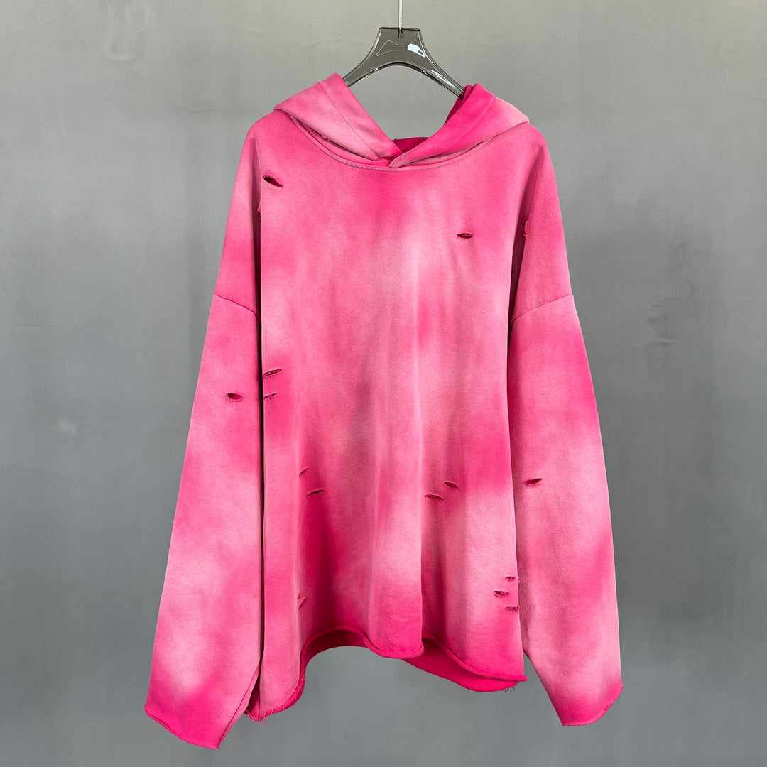 DISTRESSED BOXY FIT HOODIE