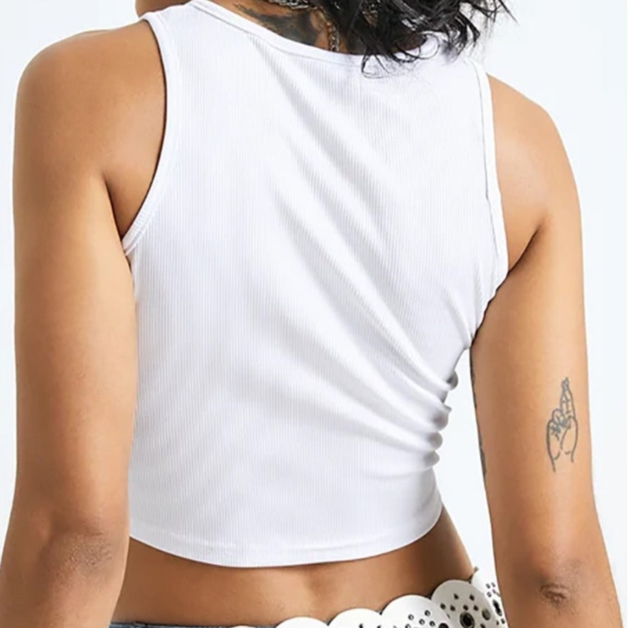 ILLUSION TOUCH CROPPED TANK TOP
