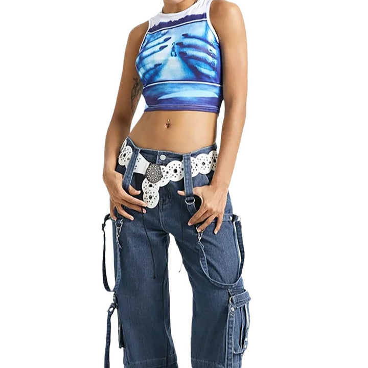 ILLUSION TOUCH CROPPED TANK TOP