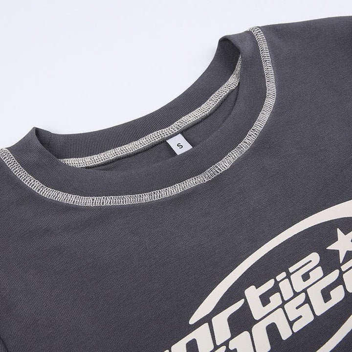 LUNAR TEXT LONG SLEEVE TOP