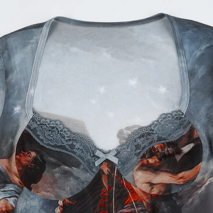 RENAISSANCE AFFAIR MESH BODYSUIT
